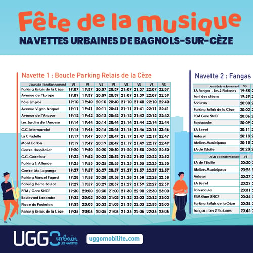 Bagnols sur Ceze Navettes gratuites