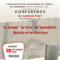 Conférence : le temple "au livre" de Sommières, histoire et architecture