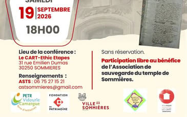 Conférence : le temple "au livre" de Sommières, histoire et architecture