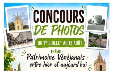 Exposition des photos du concours "patrimoine Vénéjanais entre hier et aujourd'hui"