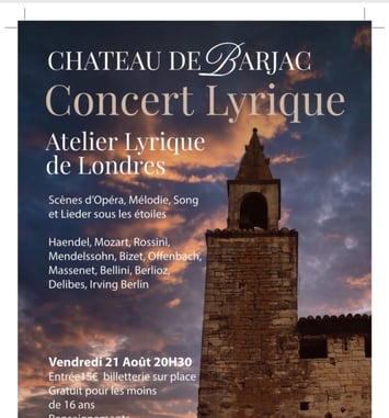 Concert de musique lyrique - Atelier lyrique de Londres