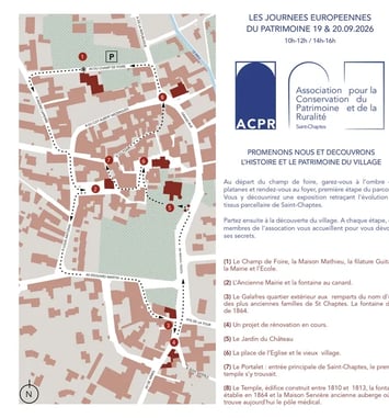Parcours commenté du village de Saint-Chaptes