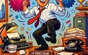 Le patron et un pompom boy !